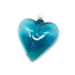 CORAZÓN VIDRIO LISO GRANDE_TURQUEZA